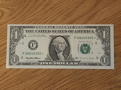 1995 $1 "STAR NOTE" ATLANTA UNC/GEM F08245305*   2 OF 3 Cons SERIAL NUMBERS - Image 1 of 4