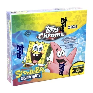 2025 TOPPS CHROME SPONGEBOB SQUAREPANTS HOBBY BOX BLOWOUT CARDS - Picture 1 of 2