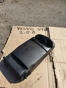 VOLVO V50 2.0D D5 BLACK LEATHER REAR ARM REST + CUP HOLDER (2004 - 2012) - Picture 1 of 3