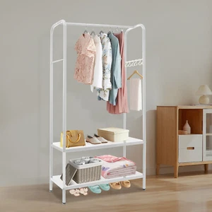 Clothes Rack with Bottom Shelves, Home Clothes Rack, Standing Clothes Rack - Picture 1 of 14