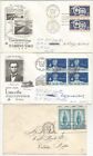 Trois couvertures de premier jour 1950-59 à Malte avec timbres arrière de la flotte britannique, etc.