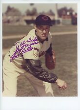 Autographed 8x10 Bob Feller baseball Pitcher for the Cleveland Indians