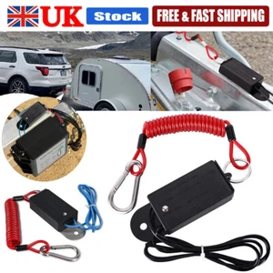 Trailer Safety Electric Breakaway Cable Brake Away Switch For Caravan Car - Picture 1 of 9