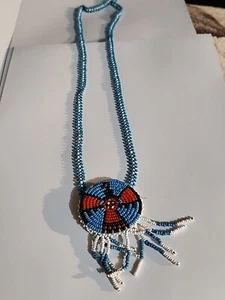 Handmade Indian Style Beaded Necklace - Picture 1 of 4