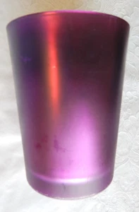 Deko Glas dunkel violett Teelichthalter Windlicht Vase Tisch Deko Party - Bild 1 von 6