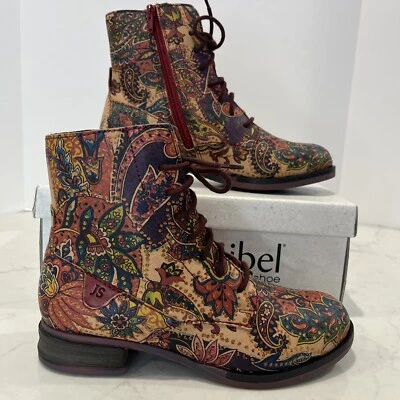 Josef Seibel Botas de Cuero Paisley Floral con Cordones para Mujer EU 36 Boho Comfort Foto 1 de 4