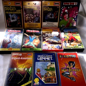 MC Hörspielkassetten DRACULA-Dan Cross-Robin Hood-Commander Perkins-E-ROTIC - Bild 1 von 9