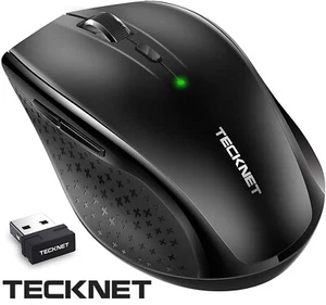 TECKNET Wireless Mouse, 2.4G USB Cordless Silent Mice Optical PC Laptop Computer - Picture 1 of 12