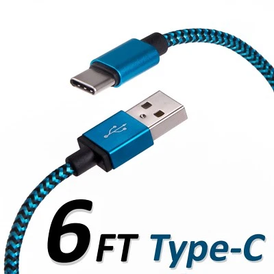 6 FT Type C USB Charger Data Cable For Android Device Type-C High Quality - Image 1 of 2