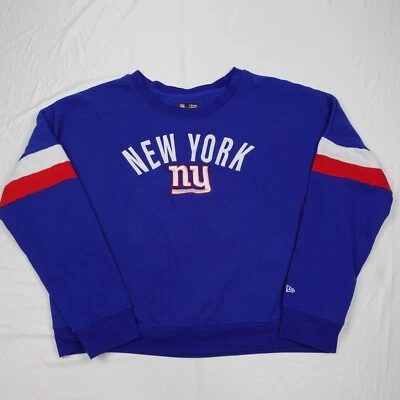 NFL NY Gaints Sudadera Adulto Grande Azul Cuello Redondo Mangas Largas Hombres Foto 1 de 4