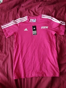 Original Adidas FIFA Live Your Goals Girls Pink Climate T-shir  size 13-14 y 164 - Picture 1 of 13