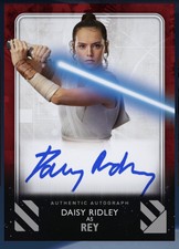 Topps Digital Star Wars Card Trader Autographs Daisy Ridley Rey LEGENDARY!!