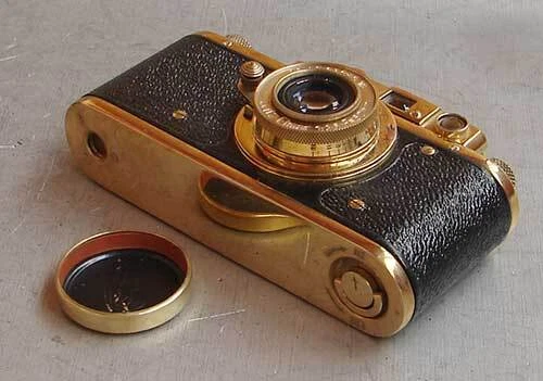 Leica II D Luftwaffe N copia oro en estuche de cuero (copia FED-Zorki) Foto 1 de 1