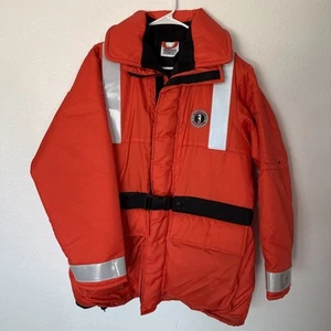 VINTAGE Mustang Survival MC1534 GS ThermoSystem Plus Float Coat Large US NAVY - Picture 1 of 16