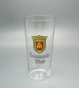 Vtg German Beer Glass / Germania Brauerei Munster Bier / Man Cave Barware Gift - Picture 1 of 10