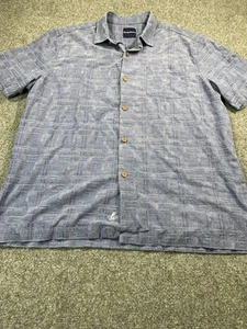 Tommy Bahama Shirt Mens XL Blue Geometric Short Sleeve Button Up Beach - Imagen 1 de 16