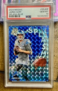 JARED GOFF 2024 PANINI MOSAIC SPLASH - BLUE #SS-JGF /99 PSA 10 - Picture 1 of 3