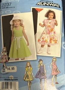 Simplicity 2237 Child's Girls' Dress Hat and Bolero Pattern Sizes /Ages 4to 8 - Picture 1 of 4