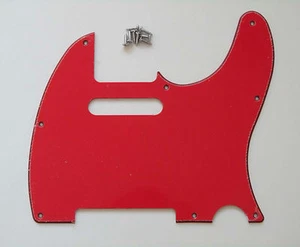 Rot 3-lagig Tele Style Gitarre Plektrum-Schutz Kratzplatte passt Telecaster Gitarre - Bild 1 von 2
