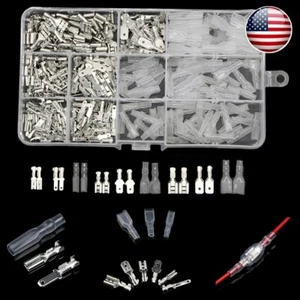 360 * Electrical Wire Crimp Connectors Male Female Spade Assortment Terminal Kit - Picture 1 of 12