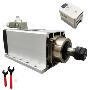 Motore Mandrino Raffreddamento Aria 220V ER20 300Hz 3.5KW (Incluso Inverter) per Intaglio - Foto 1 di 20