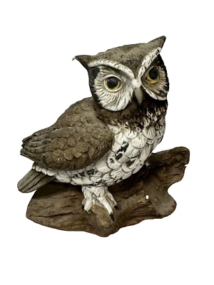 керамическое животное домашний декор сова на ветке дерева - Изображение 1 из 4