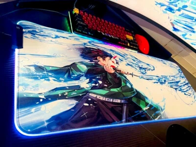 Tanjiro Demon Slayer RGB Anime Mouse Pad | Vibrant LED Gaming Mat - image 1 of 3