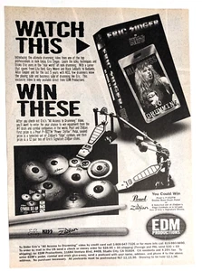 KISS / ERIC SINGER / 1996 ALL ACCESS TO DRUMMING STICK CONTEST MAGAZINE PRINT AD - Picture 1 of 1