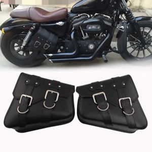 Motorcycle Swingarm Bag Saddlebag Side Tool Bags For Harley Softail Sportser - Picture 1 of 17