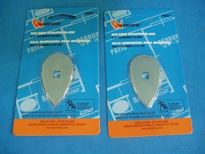 LOT OF TWO WARNER MOLDING SCRAPER BLADES TEAR DROP PAINT PUTTY REMOVAL - Image 1 of 2