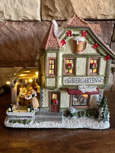 St. Nicholas Square Illuminated 2018 Biergarden Beer Garden Christmas Village - Picture 1 of 6