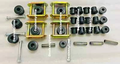 铃木武士 SJ413 SJ410 LJ80 Sierra Spring Bush 螺栓间隔和镣铐套件 — 第 1/2 张图片