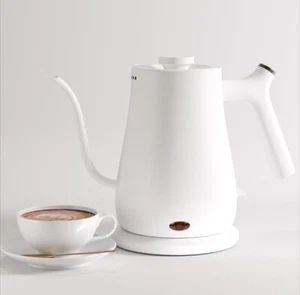 Electric Coffee & Tea Kettle Gooseneck Teapot White 800ml Pour Over - Picture 1 of 8