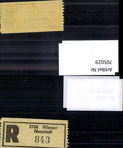 705029 Einschreibezettel Rekozettel R-Zettel Wiener Neustadt - Bild 1 von 1