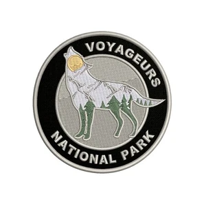 Voyageurs National Park Wolf Forest Embroidered Patch Iron / Sew-On Applique - Picture 1 of 21