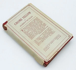 Aldous Huxley CROME YELLOW 1922 early w/DJ  - Picture 1 of 7
