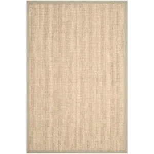 SAFAVIEH Area Rug 3'x5' Indoor Loomed Border Doormat Natural Fiber Light Gray - Picture 1 of 10