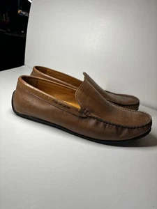 Donald Pilner Iggy Hombres 11 M Marrón Brasileño Mocasines de Conducción Estampado de Cocodrilo - Imagen 1 de 10