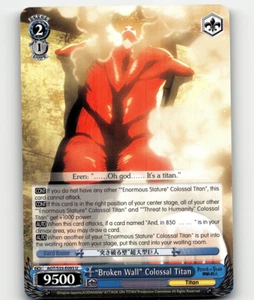 Weiss Schwarz - "Broken Wall" Colossal Titan - Attack on Titan - Picture 1 of 1