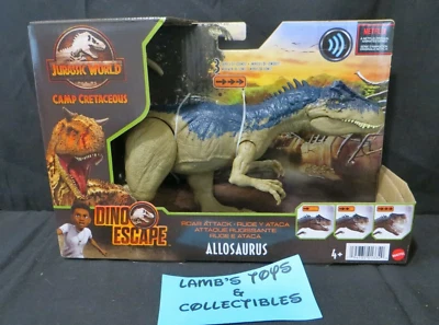 Jurassic World Camp Cretaceous Roar Attack Allosaurus 3 Levels of Sound Dinosaur - Image 1 of 4