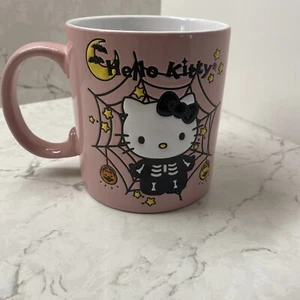 Taza Sanrio Hello Kitty Esqueleto Rosa Telaraña Halloween NUEVA - Imagen 1 de 6