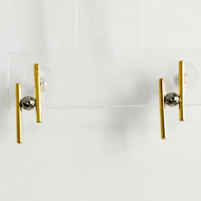 Rebecca Minkoff Minimalist Stud Earrings Chic Women Comfortable Everyday Jewelry - Image 1 of 4