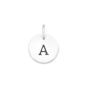 Authentic 925 Sterling Silver Oxidized Initial A Women's Bracelet Charm - Picture 1 of 2