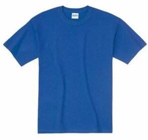 GILDAN ULTRA HEAVYWEIGHT SHORT SLEEVE PRESHRUNK CREW ROYAL BLUE TEE SHIRT MED - Picture 1 of 2