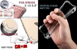 Anti Shock Knock TPU Clear Case Cover Transparent SOFT FOR iphone X XS 10 5.8" - Photo 1 sur 6