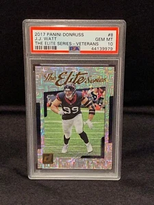 2017 Panini Donruss The Elite Series - VETERANS #8 - J.J. WATT - PSA 10 Gem Mint - Picture 1 of 2