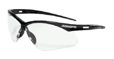 Gafas de seguridad Jackson Safety 50004, lente antiarañazos, lente transparente, medio marco Foto 1 de 4