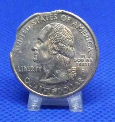 2000 D  Washington Quarter Error Double Clip - Image 1 of 2