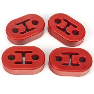 4Pcs Exhaust Hanger Rubber Exhaust Mount Tail Pipe Bracket Insulator 2 Holes-Red - Picture 1 of 5