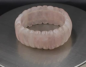 TRANSLUZENTES ROSA JADE STRETCH ARMBAND - 6,5 - 7,5 ZOLL - Bild 1 von 5